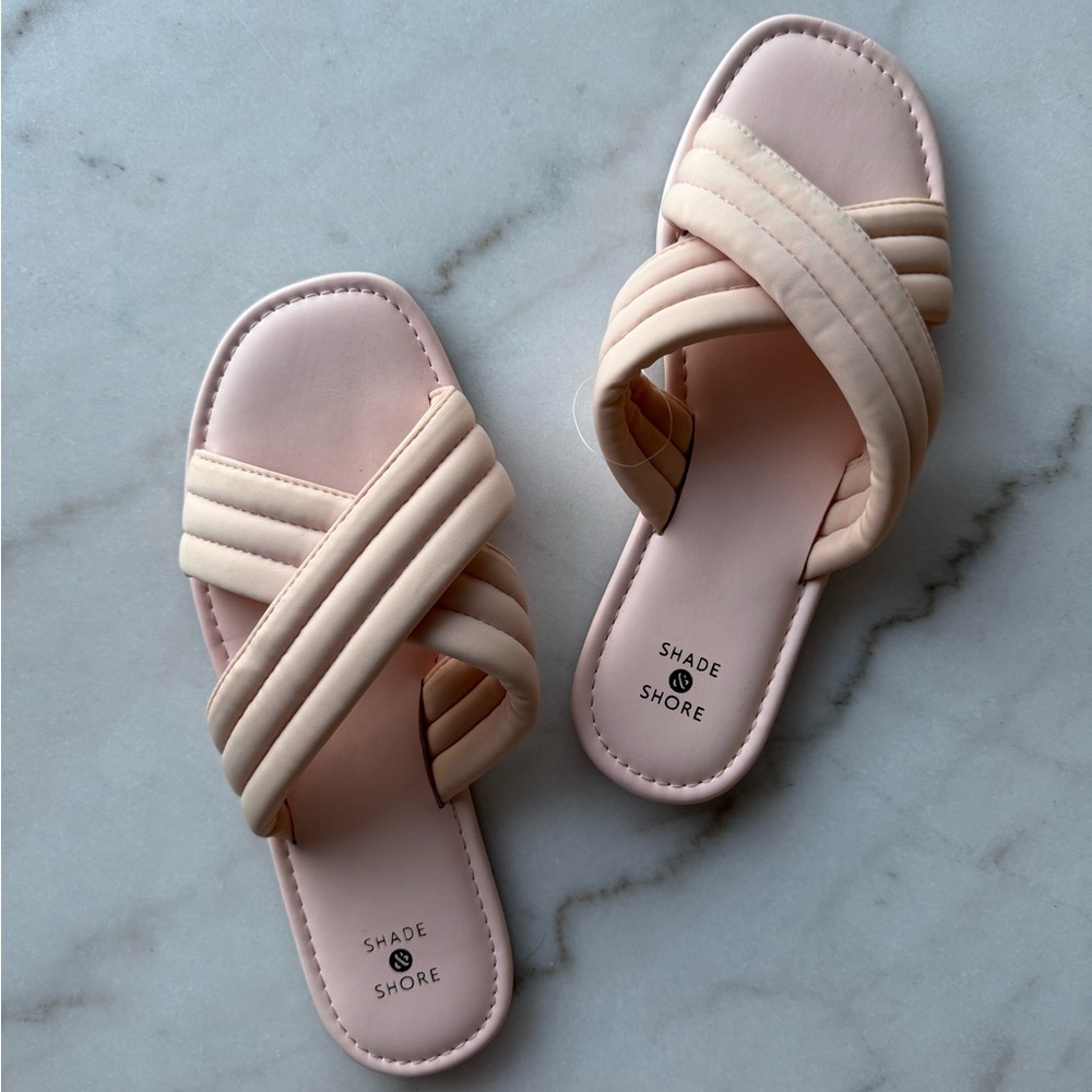 Shade & Shore Women's Blush Slide Sandals
